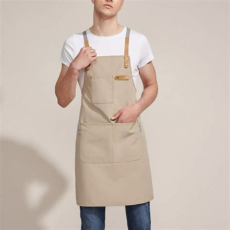 cross back chef apron|apron with adjustable strap.